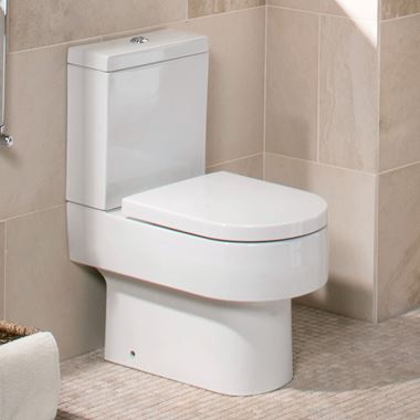 Auk Modern Close-Coupled Toilet with Soft-Close Seat