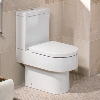 Auk Modern Close Coupled Toilet with Soft Close Seat