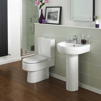 Auk Modern Close Coupled Toilet with Soft Close Seat