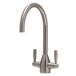 Caple Avel Twin Lever WRAS Approved Mono Kitchen Mixer - Brushed Nickel