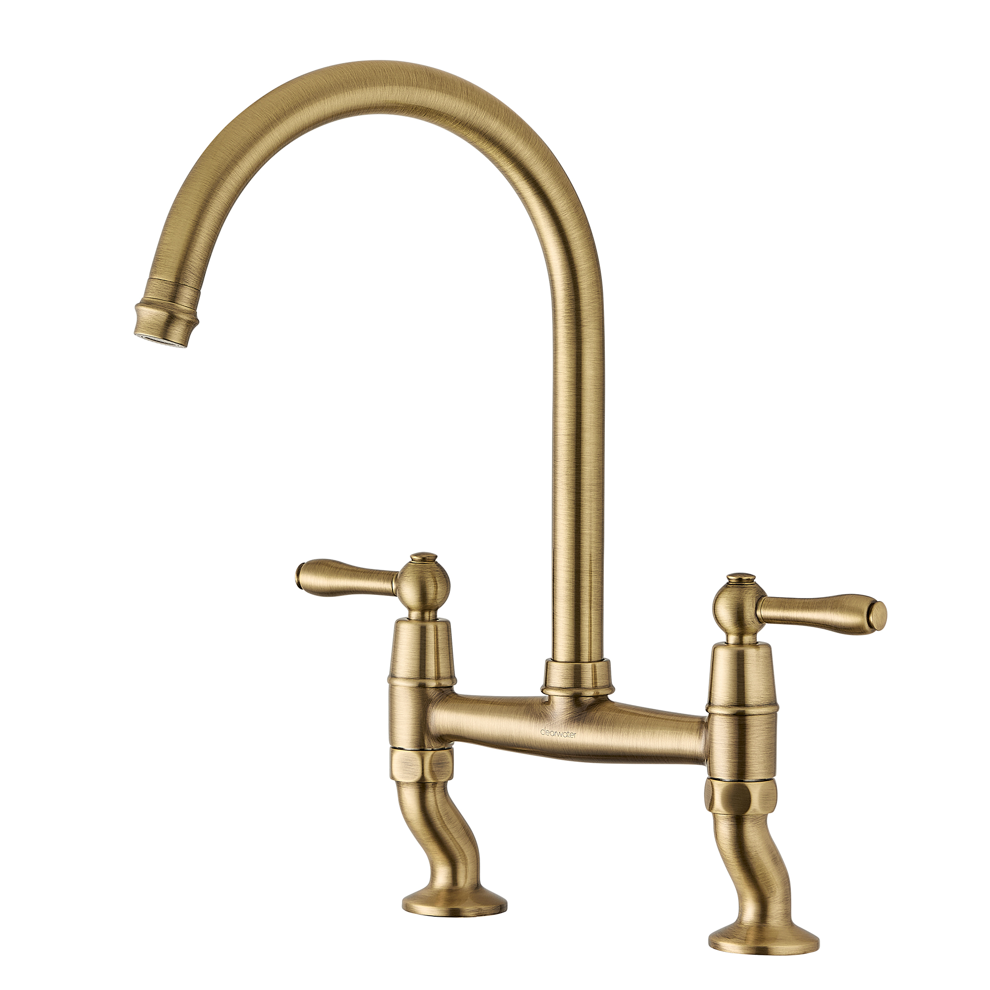Clearwater Broadway Traditional Twist & Spray Bridge Kitchen Mixer Tap