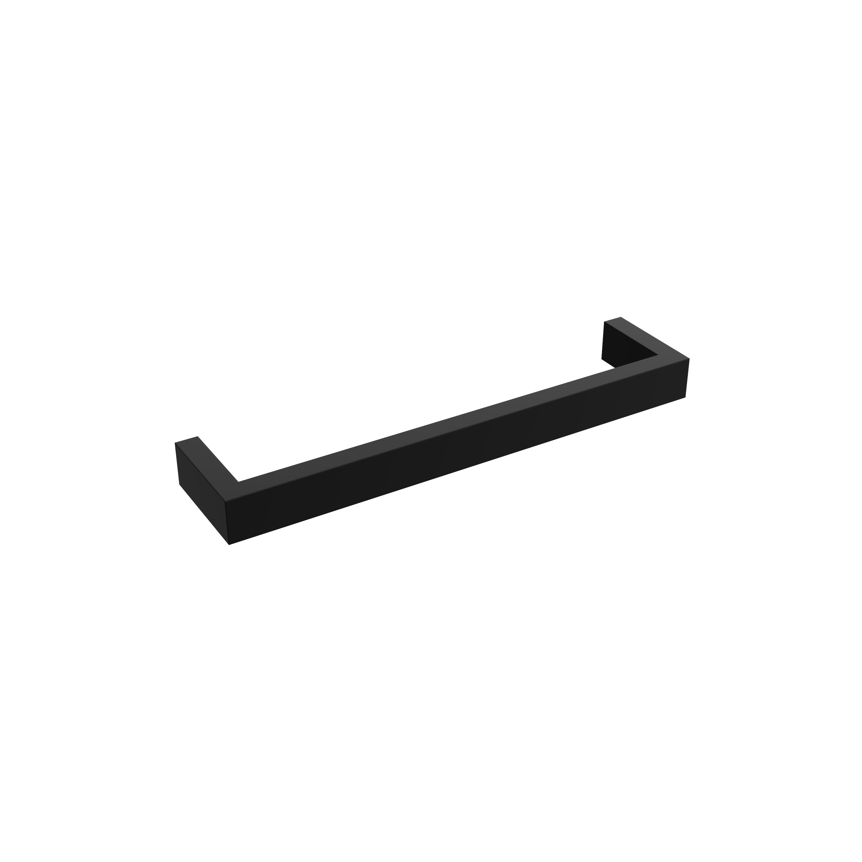 Toasty Flare Matt Black Electric Heated Towel Rail