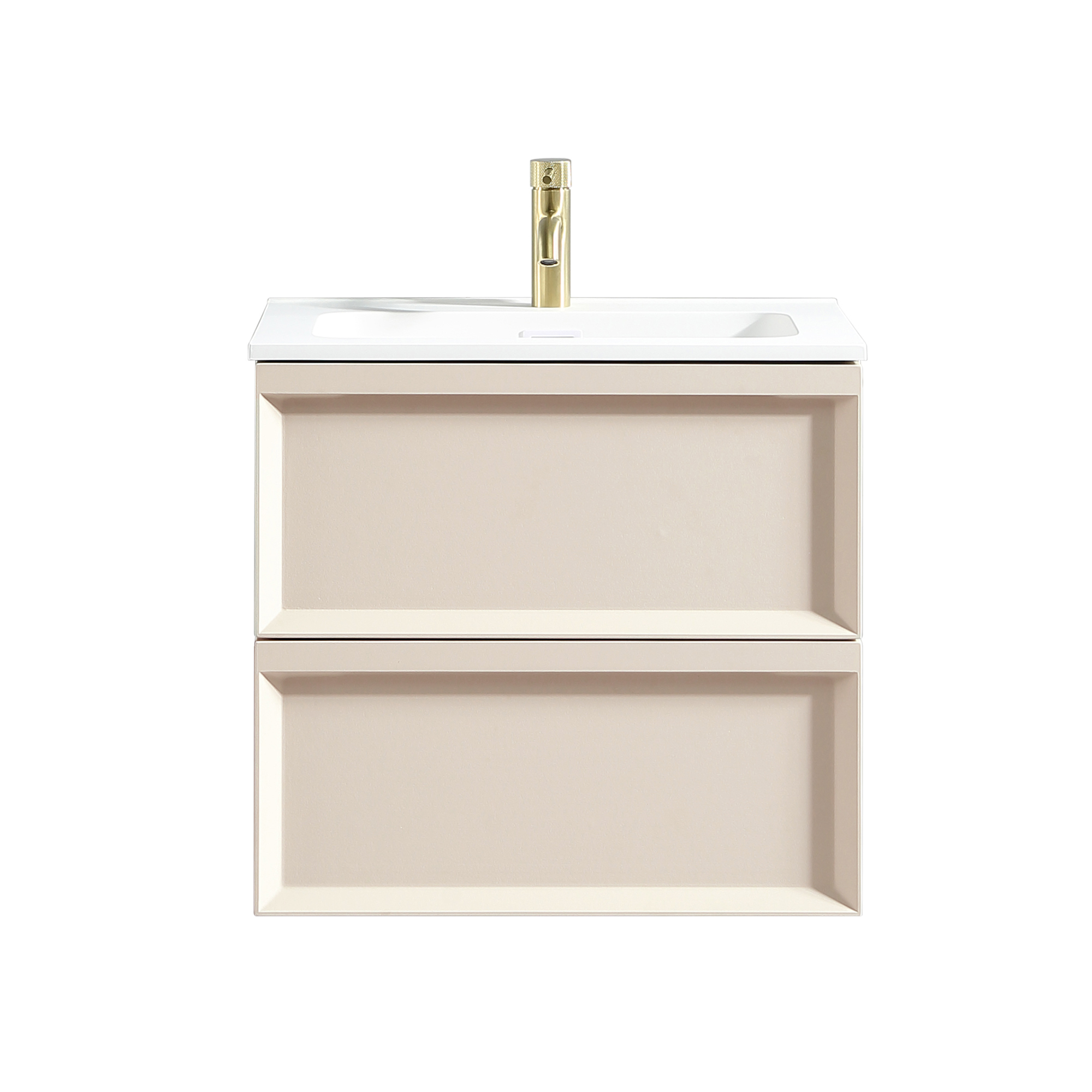 Aura 600mm Wall Mounted Vanity Unit & Matt White Basin