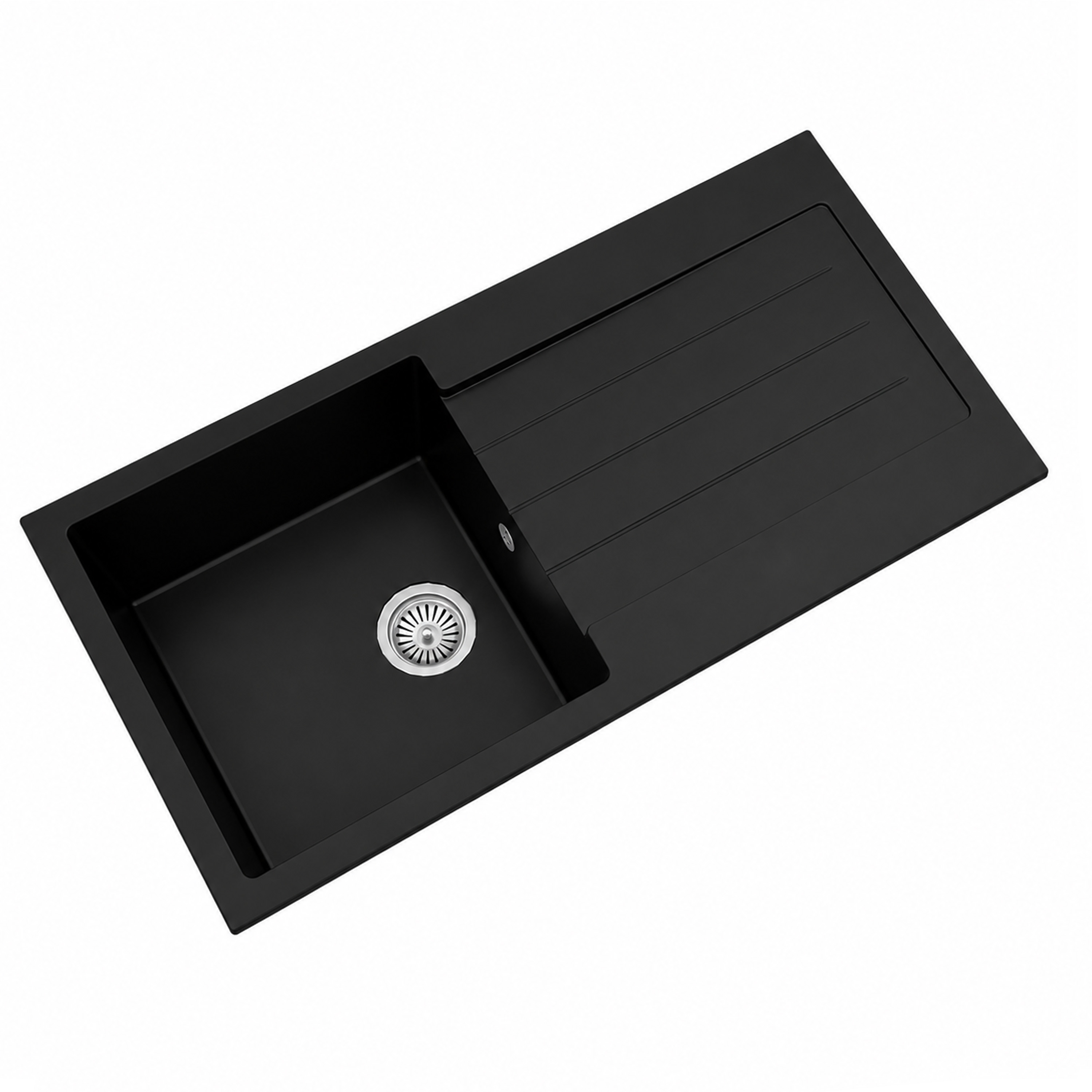 Vellamo Designer 1 Bowl Comite Composite Kitchen Sink & Waste with Reversible Drainer - 1000 x 500mm