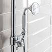 Crosswater Belgravia Multifunction Shower Valve with Slide Rail and Handset and Fixed Shower Head - 8 Inch Nickel Shower Head
