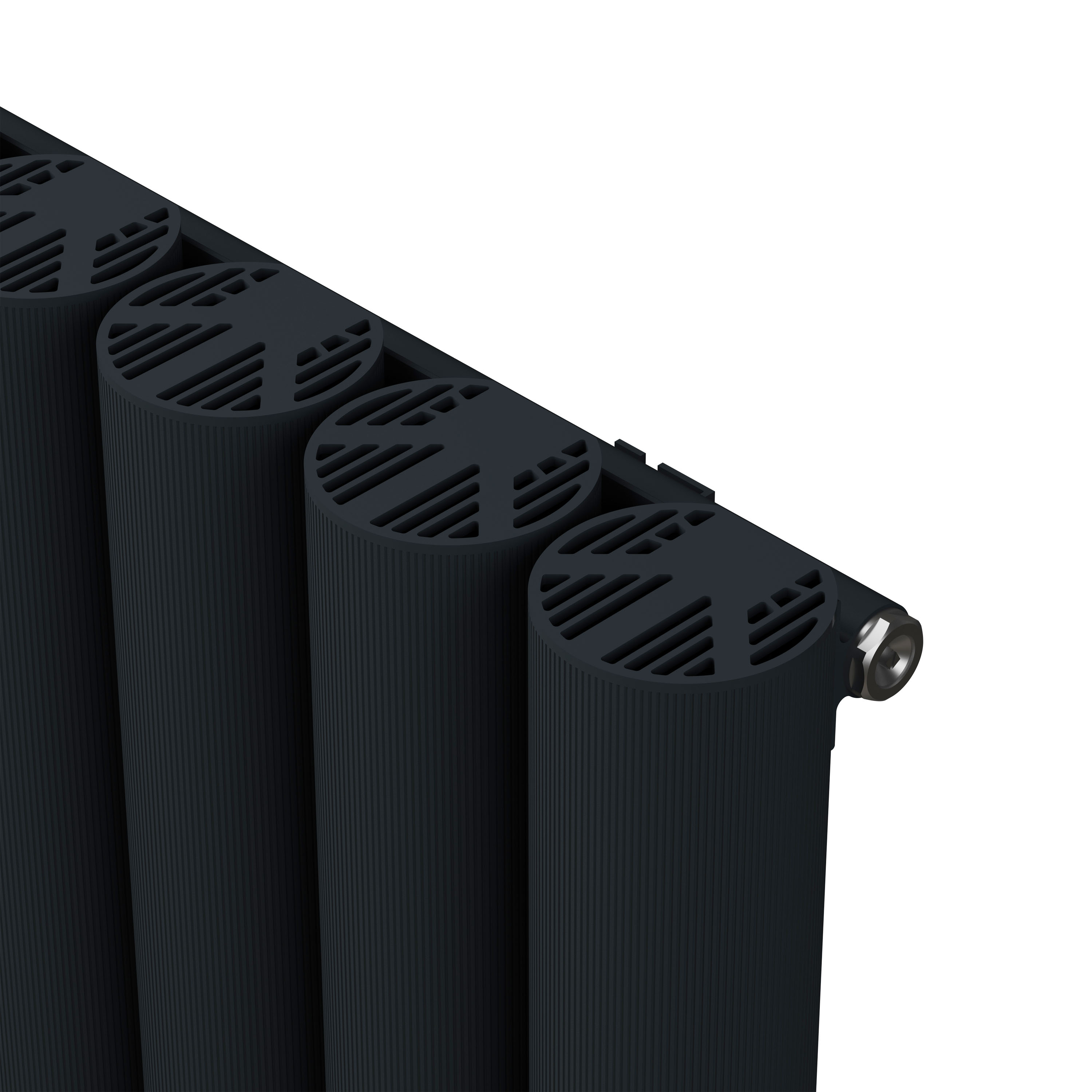 Carisa Otto Oval Single Panel Vertical Aluminium Radiator