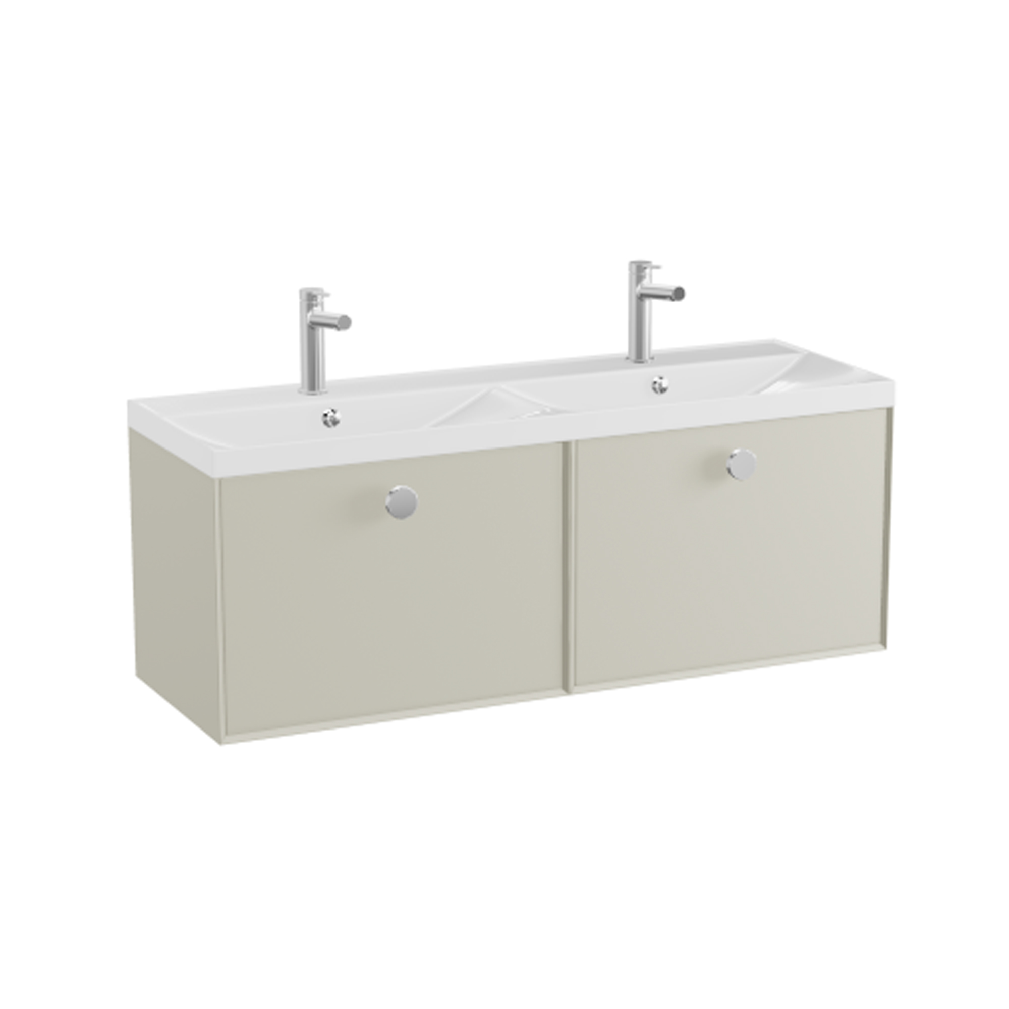 Vado Safari 1200mm Wall Hung Vanity Unit & Double Basin
