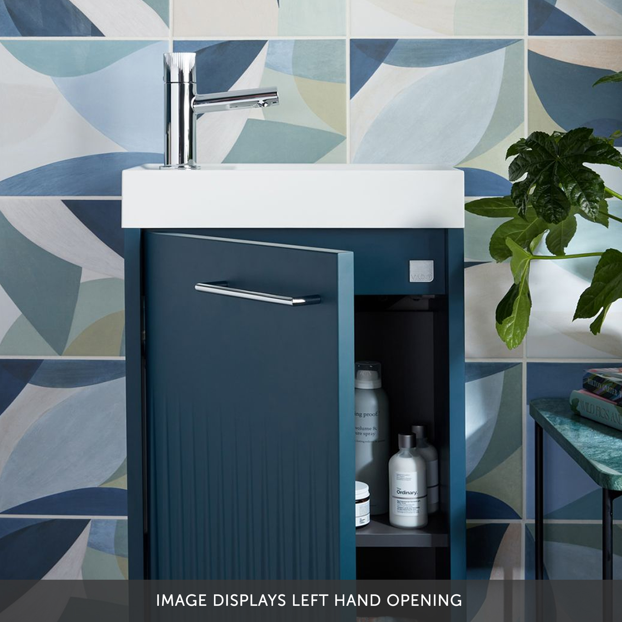 Vado Safari 400mm Fluted Cloakroom Floorstanding Vanity Unit & Basin