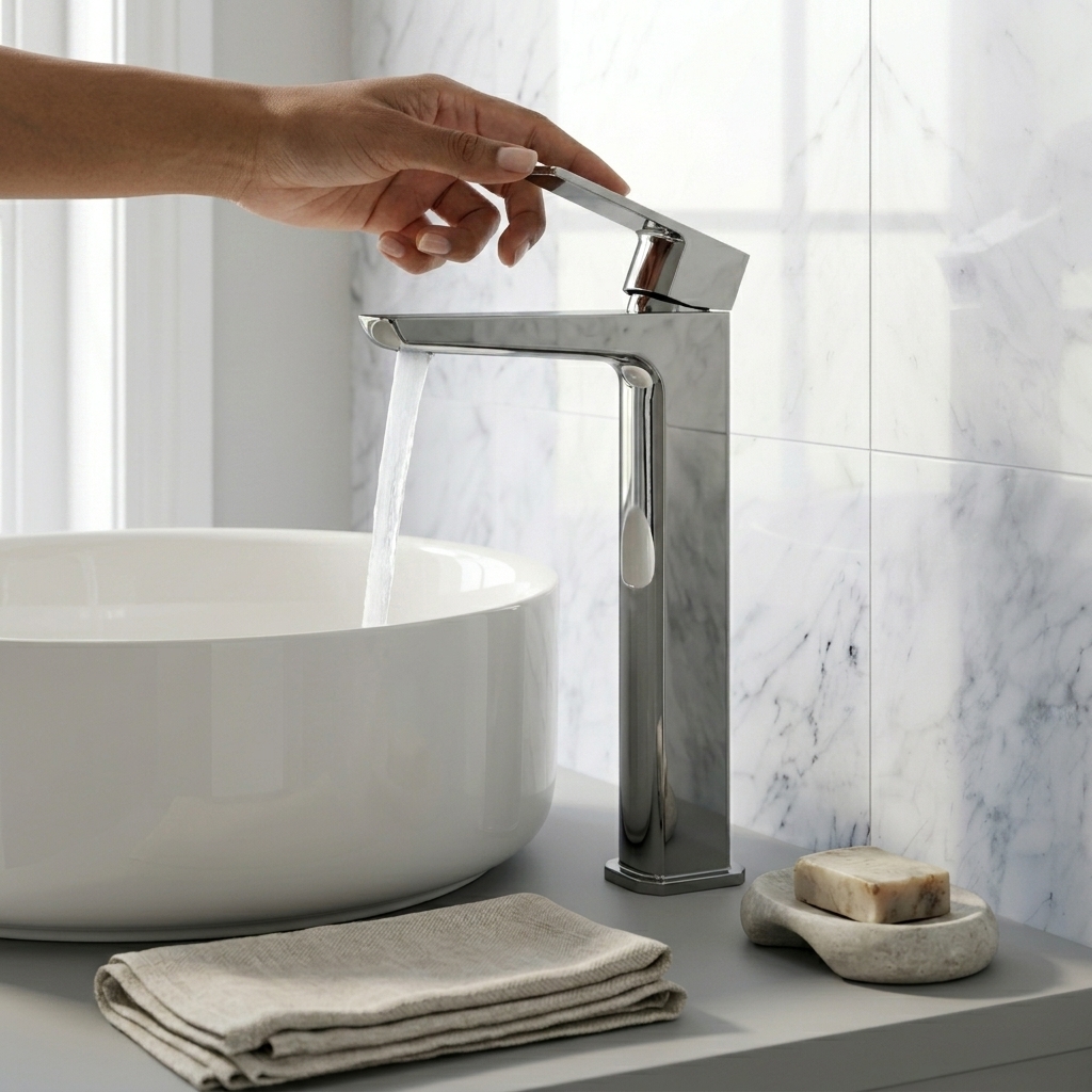 Harbour Status Tall Basin Mixer Tap - Chrome