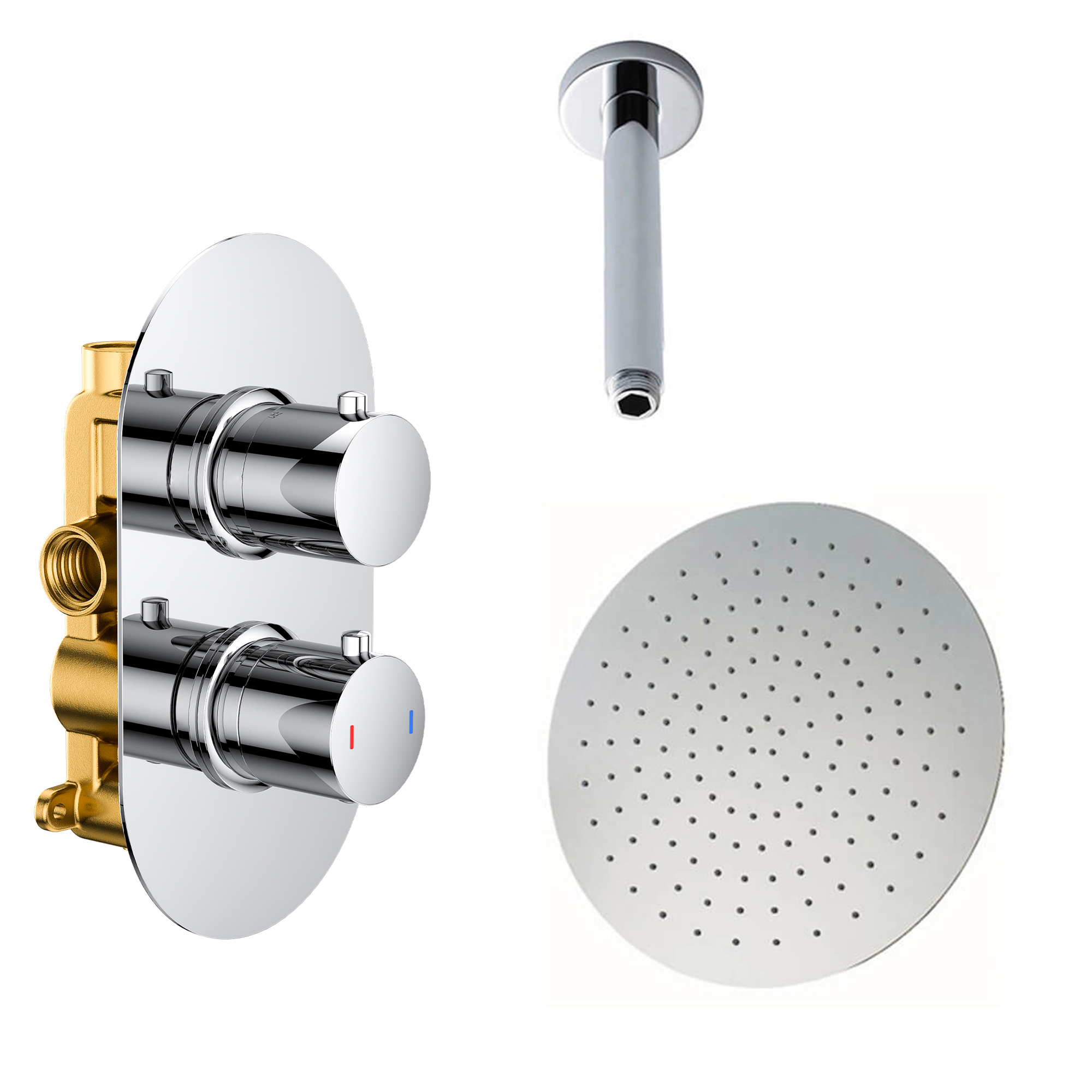 Melanie Concealed Shower Valve & Fixed Shower Head