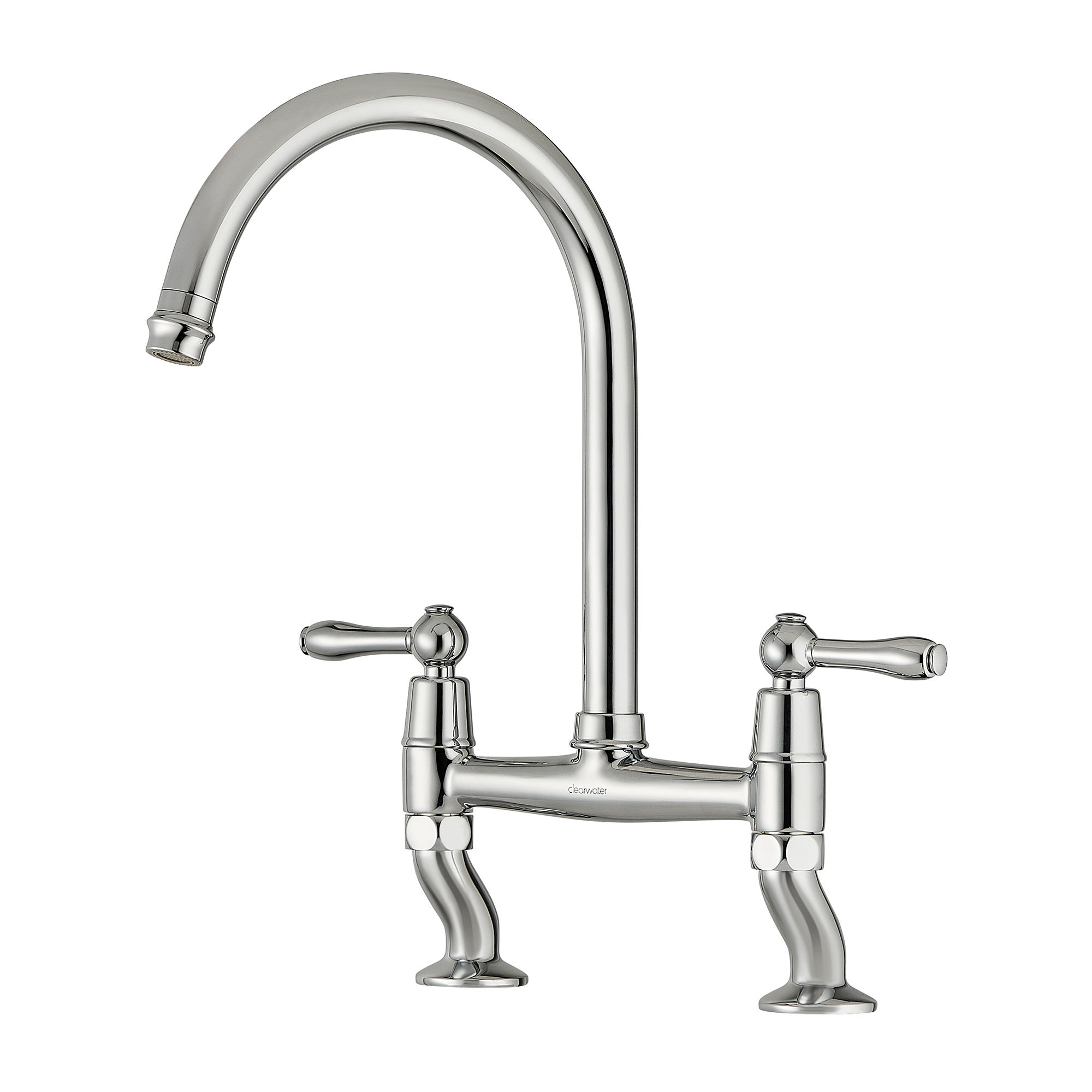 Clearwater Broadway Traditional Twist & Spray Bridge Kitchen Mixer Tap