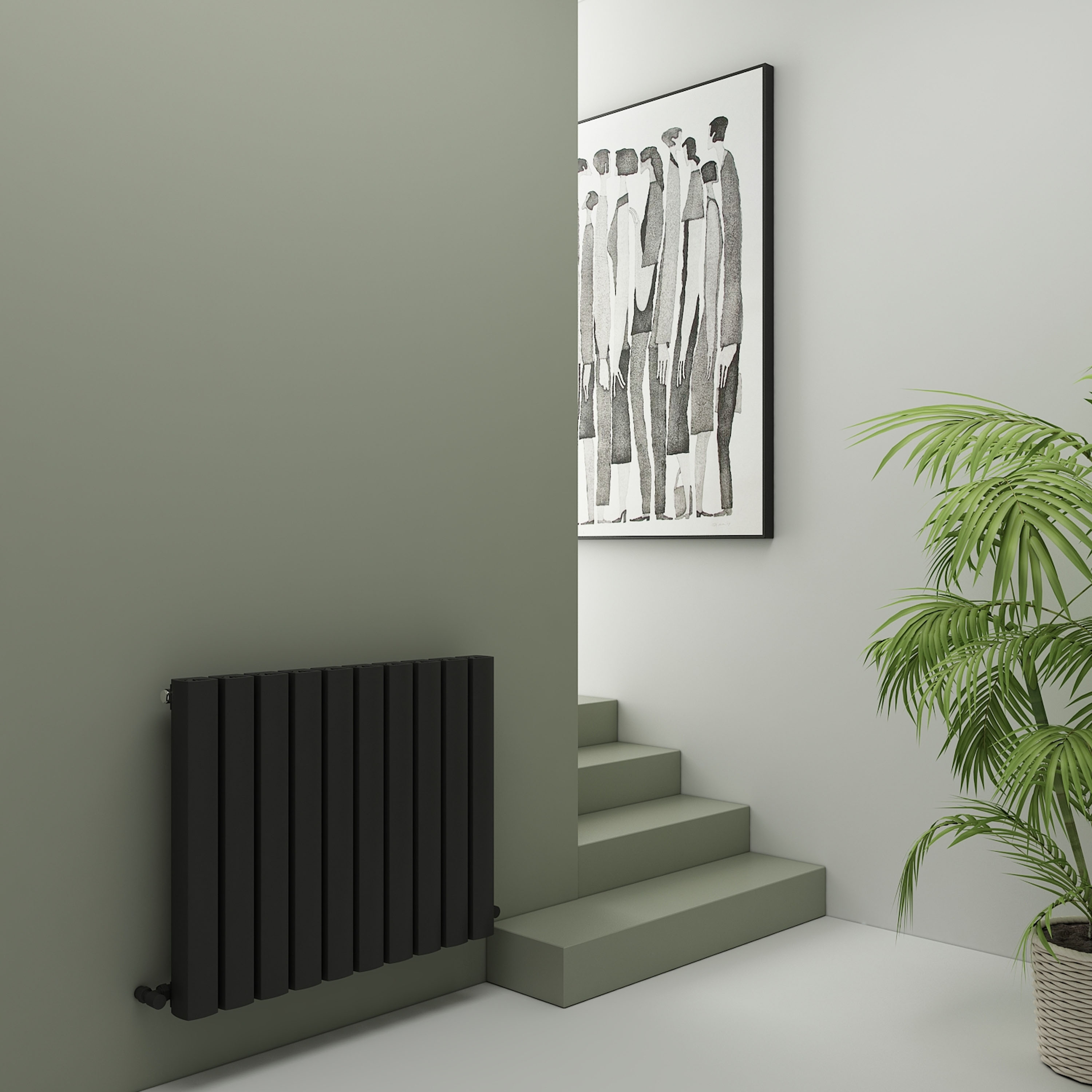 Carisa Vesta Oval Single Panel Horizontal Aluminium Radiator