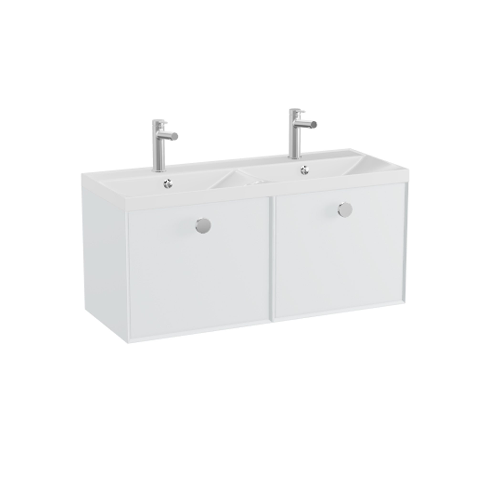 Vado Safari 1000mm Wall Hung Vanity Unit & Double Basin