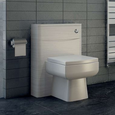 Vellamo Maya 500mm WC Back to Wall Toilet Unit - White Ash