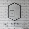 Bathroom Origins Docklands Hexagonal Mirror - Black Frame