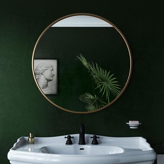 Bathroom Origins Docklands Round Mirror, Round Bathroom Mirror