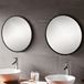 Bathroom Origins Docklands Round Mirror - Matt Black Frame - 800 x 800mm