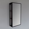 Bathroom Origins Dockside Mirror with Open Shelving 600x300mm - Black