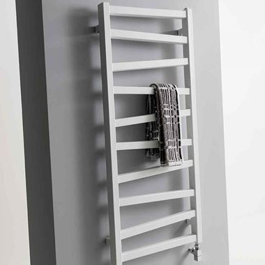 Bauhaus Wedge Towel Rail in Soft White Matte - 500 x 1096mm
