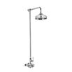 Crosswater Belgravia Exposed Thermostatic Shower Valve with Fixed Shower Head  - 8 Inch Nickel Shower Head