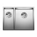 Blanco Claron 1.5 Bowl Satin Polish Stainless Steel Kitchen Sink & Waste with Right Hand Main Bowl - 585 x 440mm
