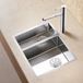 Blanco Claron 1.5 Bowl Satin Polish Stainless Steel Kitchen Sink & Waste with Right Hand Main Bowl - 585 x 440mm