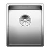 Blanco Claron Compact 1 Bowl Undermount Satin Polish Stainless Steel Kitchen Sink & Waste - 380 x 440mm