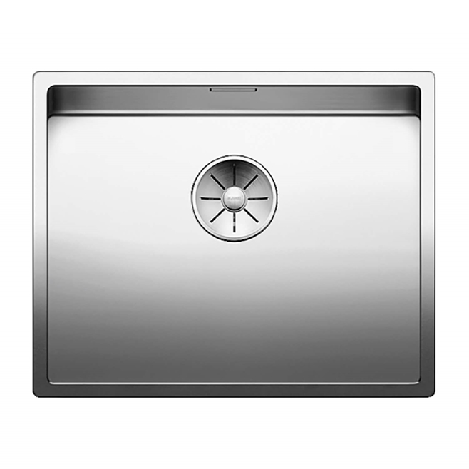 Blanco Claron Large 1 Bowl Undermount Satin Polish Stainless Steel Kitchen Sink & Waste - 540 x 440mm