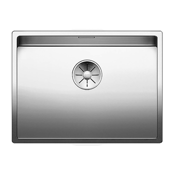 Blanco Claron Large 1 Bowl Undermount Satin Polish Stainless Steel Kitchen Sink & Waste - 590 x 440mm
