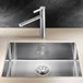 Blanco Claron Large 1 Bowl Undermount Satin Polish Stainless Steel Kitchen Sink & Waste - 590 x 440mm