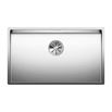 Blanco Claron Extra Large 1 Bowl Undermount Satin Polish Stainless Steel Kitchen Sink & Waste - 740 x 440mm