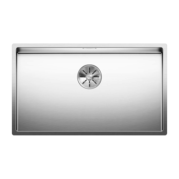 Blanco Claron Extra Large 1 Bowl Undermount Satin Polish Stainless Steel Kitchen Sink & Waste - 740 x 440mm
