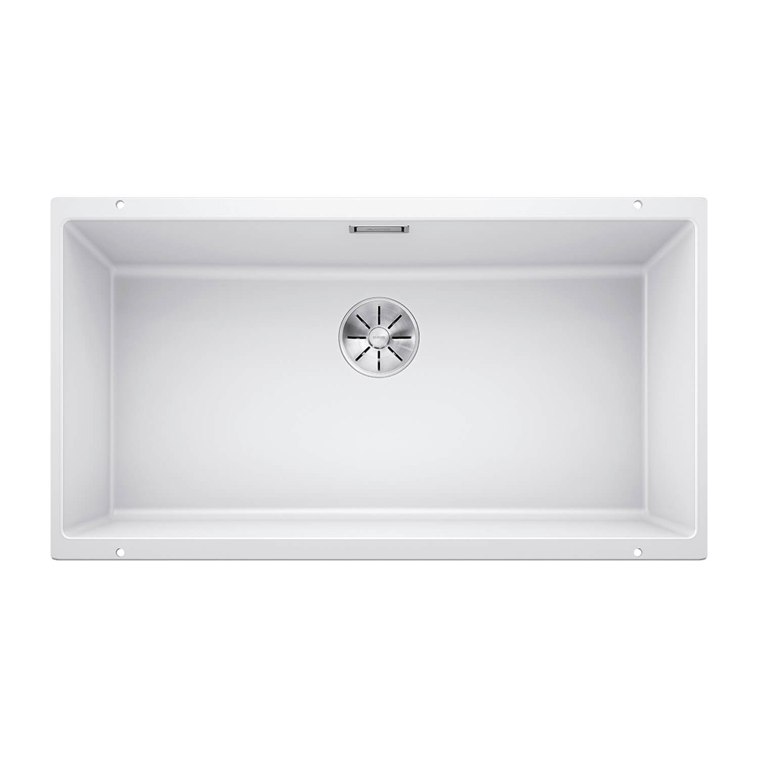Blanco Subline 800-U Extra Large 1 Bowl Undermount White Silgranit Composite Kitchen Sink & Waste - 830 x 460mm