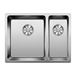 Blanco Andano 1.5 Bowl Undermount Satin Polish Stainless Steel Kitchen Sink & Waste with Left Hand Main Bowl - 585 x 440mm