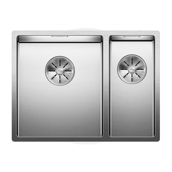 Blanco Claron 1.5 Bowl Undermount Satin Polish Stainless Steel Kitchen Sink & Waste - 585 x 440mm