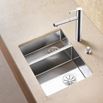 Blanco Claron 1.5 Bowl Undermount Satin Polish Stainless Steel Kitchen Sink & Waste with Right Hand Main Bowl - 585 x 440mm