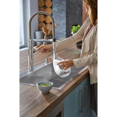 Blanco Culina-S Semi-Professional Single Lever Pull Out Kitchen Mixer Spray Tap - Chrome