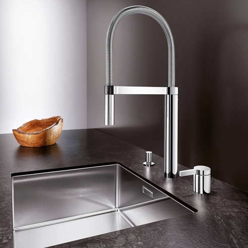 Blanco Culina-S Duo Pull Out Chrome Mono Kitchen Mixer Tap
