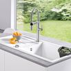 Blanco Culina-S Semi-Professional Single Lever Pull Out Kitchen Mixer Spray Tap - Brushed Stainless Steel