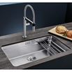 Blanco Culina-S Semi-Professional Single Lever Pull Out Kitchen Mixer Spray Tap - Brushed Stainless Steel