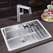 Blanco Etagon Large 1 Bowl Satin Polish Inset or Undermount Stainless Steel Kitchen Sink & Waste - 540 x 440mm