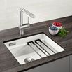 Blanco Etagon 500-U 1 Bowl Undermount Crystal White Gloss Ceramic Kitchen Sink & Waste - 540 x 456mm