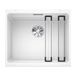 Blanco Etagon 500-U Large 1 Bowl White Silgranit Composite Undermount Kitchen Sink & Waste - 530 x 460mm