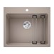 Blanco Etagon 6 Large 1 Bowl Tartufo Silgranit Composite Kitchen Sink & Waste with Tap Ledge - 600 x 510mm