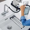 Blanco Fontas-S II 3-in-1 Warm, Cold and Filtered Cold Water Mono Pull Out Kitchen Mixer Tap - Chrome