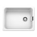 Blanco Belfast Crystal Gloss White Ceramic Kitchen Sink & Waste - 595 x 455mm