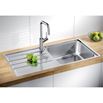 Blanco Lemis XL 6 S-IF 1 Bowl Brushed Stainless Steel Kitchen Sink & Waste with Reversible Drainer - 1000 x 500mm