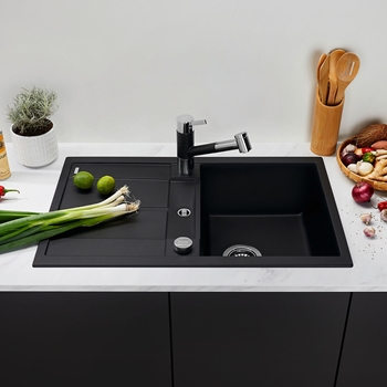 Blanco Metra 45 S Ultra Compact 1 Bowl Inset Silgranit Composite Kitchen Sink & Waste with Reversible Drainer - 780 x 500mm