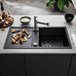 Blanco Metra 5 S Compact 1 Bowl Inset or Undermount Black Silgranit Composite Kitchen Sink & Waste with Reversible Drainer - 860 x 500mm