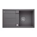 Blanco Metra 5 S Compact 1 Bowl Inset or Undermount Rock Grey Silgranit Composite Kitchen Sink & Waste with Reversible Drainer - 860 x 500mm